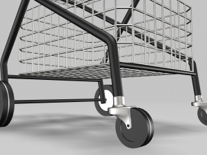 folding shopping trolley Model 3D