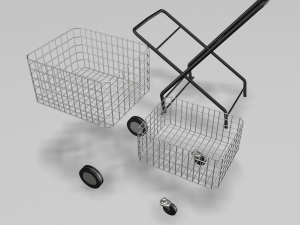 folding shopping trolley Model 3D