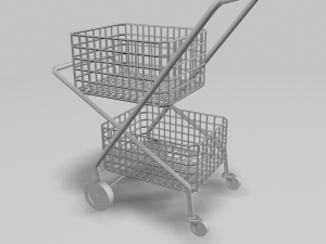 folding shopping trolley Model 3D
