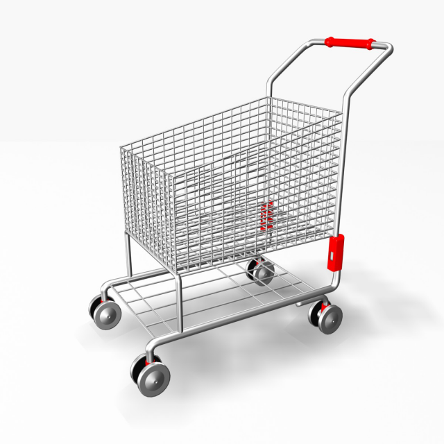 shopping cart Modello 3D .c4d .max .obj .3ds .fbx .stl .blend 