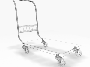 trolley cart Modèle 3D