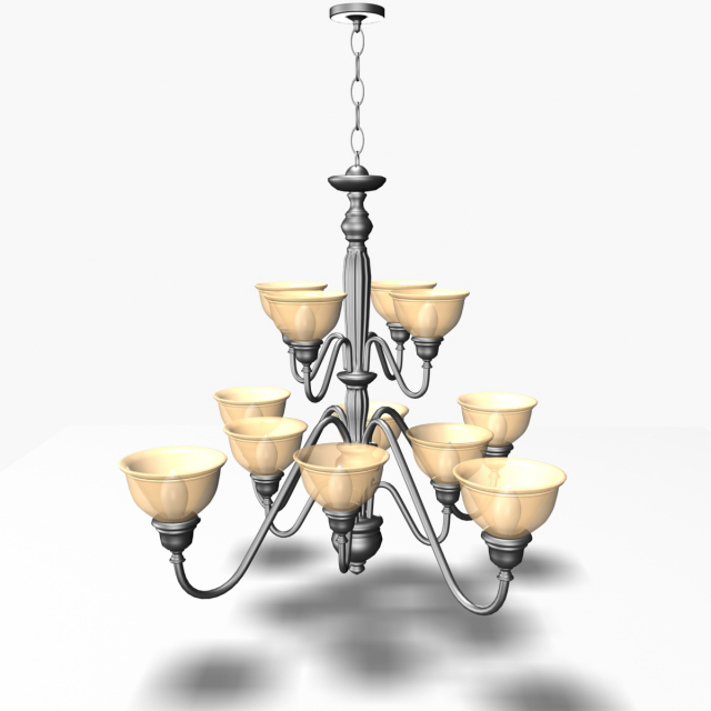 classic chandelier Model 3D .c4d .max .obj .3ds .fbx .stl .blend 