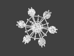 ornate crystal chandelier 3D Model