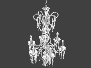 ornate crystal chandelier 3D Model
