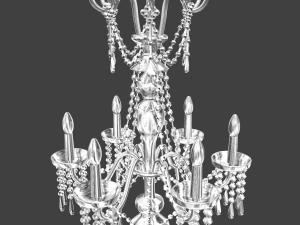 ornate crystal chandelier 3D Model