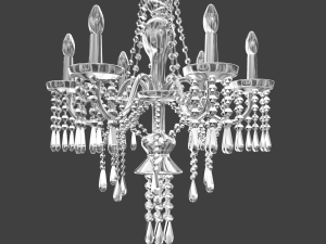 ornate crystal chandelier 3D Model