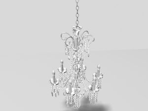 ornate crystal chandelier 3D Model