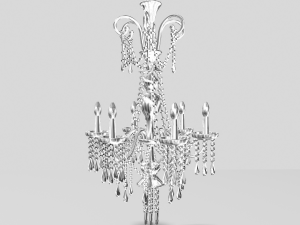 ornate crystal chandelier 3D Model
