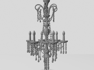 ornate crystal chandelier 3D Model