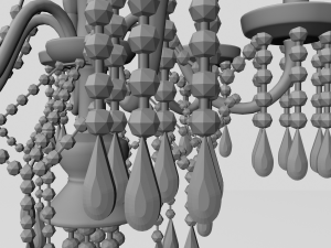 ornate crystal chandelier 3D Model