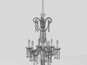 ornate crystal chandelier 3D Model