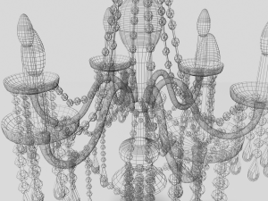 ornate crystal chandelier 3D Model