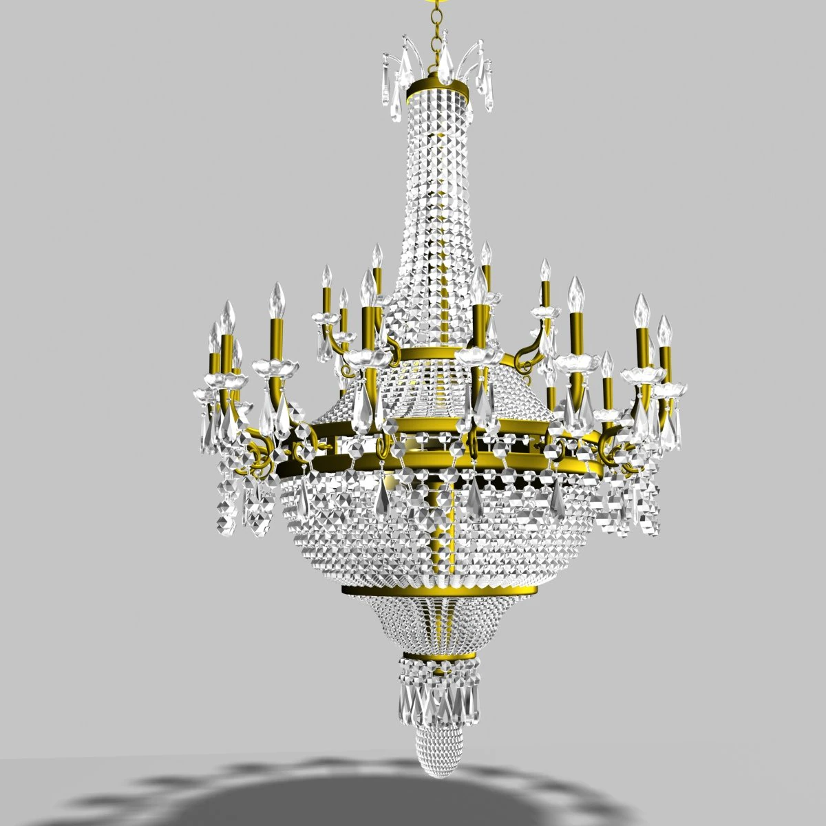 classic chandelier 3D Model .c4d .max .obj .3ds .fbx .stl .blend 