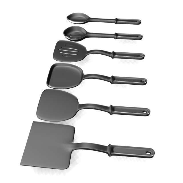 kitchen utensils 3D Model .c4d .max .obj .3ds .fbx .stl .blend 
