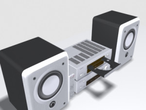 cd system with speakers 3D Model