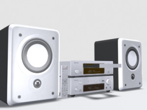 cd system with speakers 3D 模型