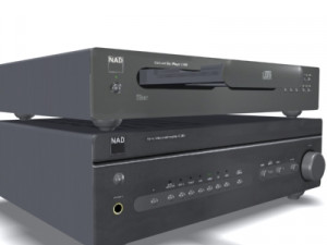 stereo system with speakers 3D Model