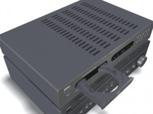stereo system with speakers 3D Model