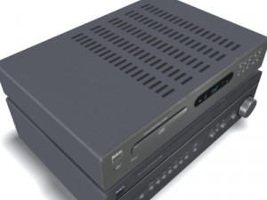 stereo system with speakers 3D Model