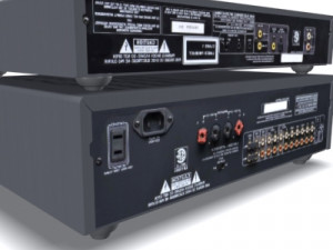 stereo system with speakers 3D Model