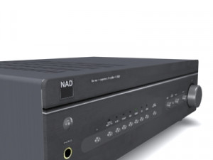 stereo system with speakers 3D Model