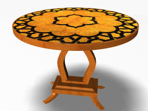 antique table 1 3D 模型