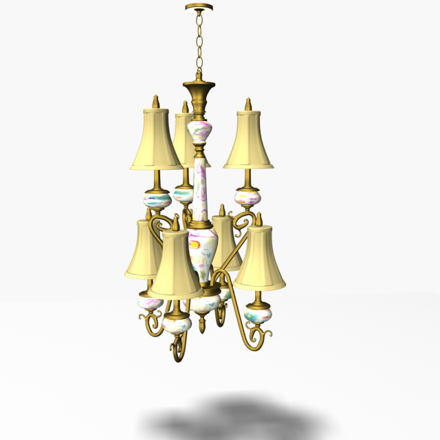 classic chandelier 3D Модель .c4d .max .obj .3ds .fbx .stl .blend