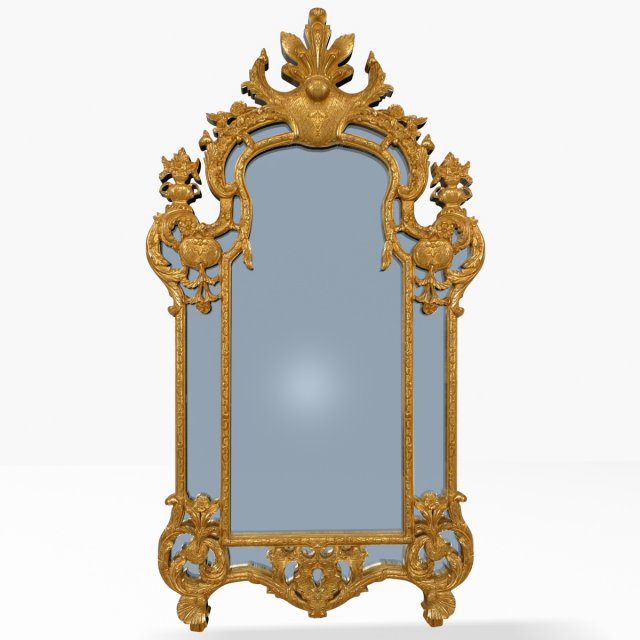 antique mirror z5 3D 模型 .c4d .max .obj .3ds .fbx .stl .blend 