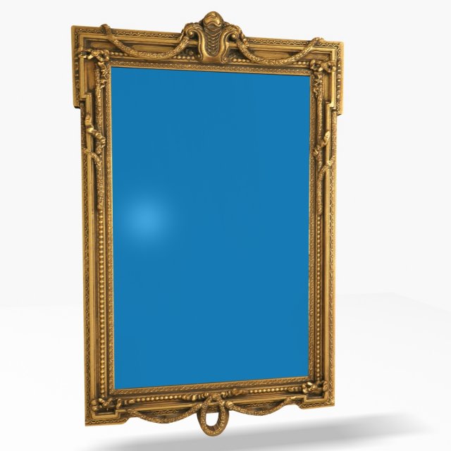 antique mirror z6 Modello 3D .c4d .max .obj .3ds .fbx .stl .blend