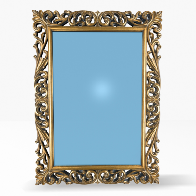 antique mirror 3D Модель .c4d .max .obj .3ds .fbx .stl .blend 