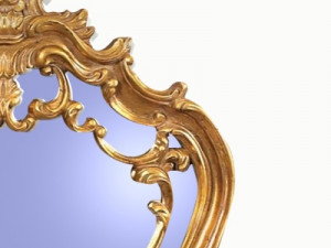 golden wall mirror 3D 模型