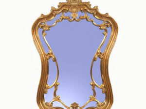 golden wall mirror 3D Model