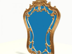 golden wall mirror 3D 模型