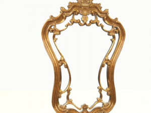 golden wall mirror 3D 模型