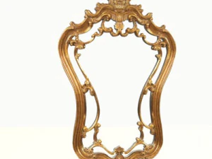 golden wall mirror 3D Model