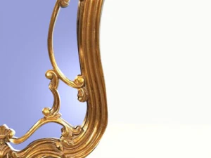 golden wall mirror 3D Model