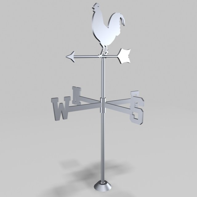 rooster weather vane 3D Model .c4d .max .obj .3ds .fbx .stl .blend 