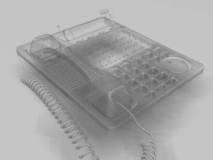 telefone de mesa de escrit&oacute;rio Modelo 3D