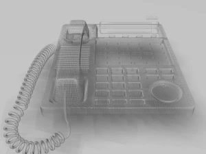 telefone de mesa de escrit&oacute;rio Modelo 3D