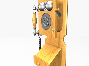 wall retro phone 3D Model