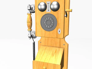 wall retro phone 3D Model