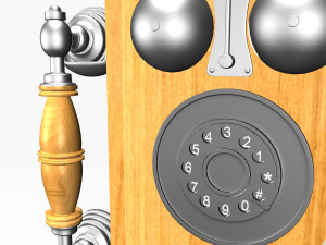 wall retro phone 3D Model