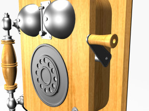 wall retro phone 3D Model