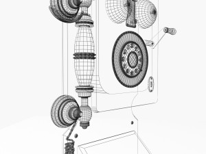 wall retro phone 3D Model