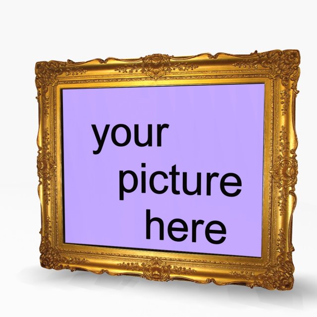 antique picture frame 3D Модель .c4d .max .obj .3ds .fbx .stl .blend 