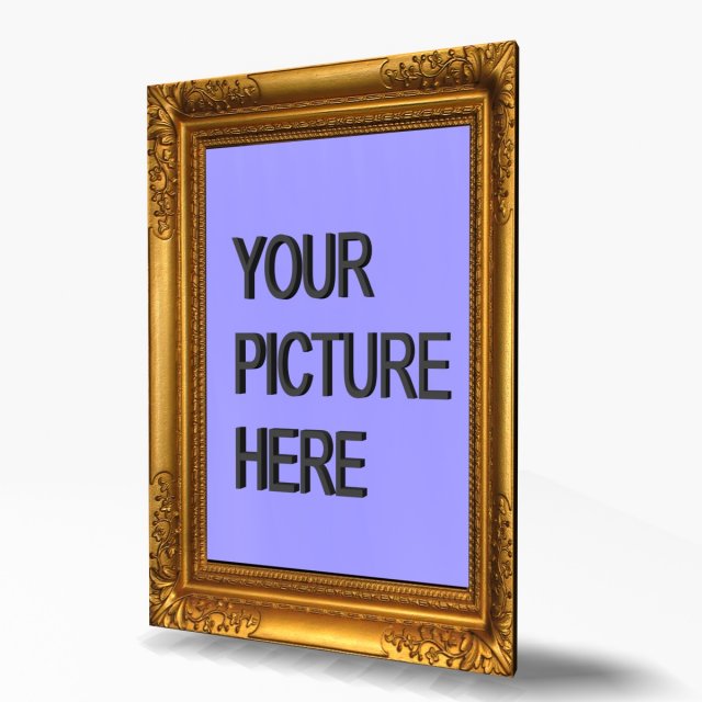 antique picture frame 3D 模型 .c4d .max .obj .3ds .fbx .stl .blend