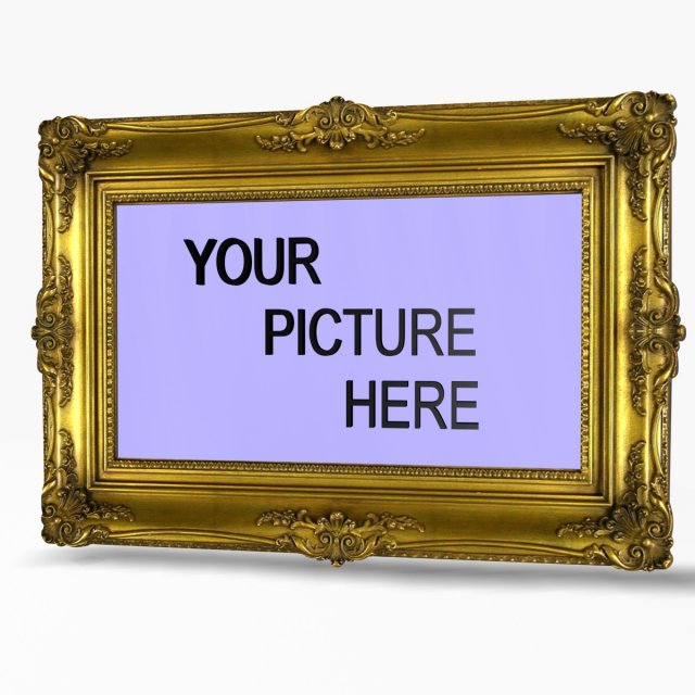 classic picture frame Modelo 3D .c4d .max .obj .3ds .fbx .stl .blend 