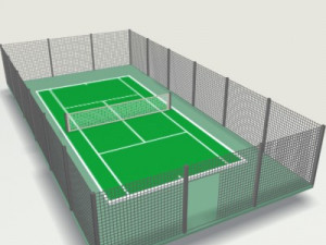 outdoor tennis field 3D Model