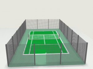 outdoor tennis field 3D Model