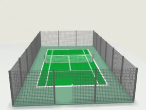 outdoor tennis field 3D Model